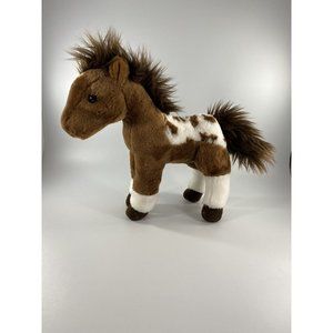 Aurora Plush Horse Pony Brown Spotted Paint 12” Toy Cuddle Soft